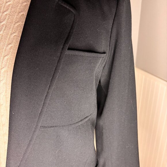 YSL RIVE GAUCHE VINTAGE BLACK GABERDINE BLAZER 1990's size 38 - Picture 4 of 11